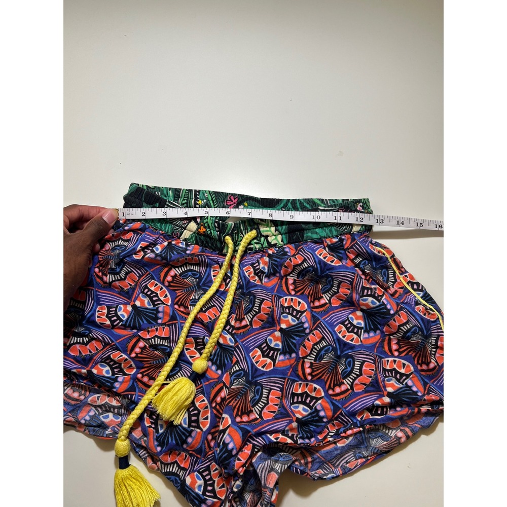 Anthropologie Womens Shorts Multicolor XXS Sasha Volnova Butterfly Print Elastic - Picture 3 of 5